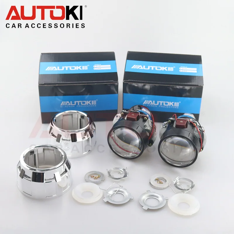 Автомобильные фары H1 H4 H7 H11 2017 2 5 биксеноновые линзы для проектора Autoki 7 1 дюйма