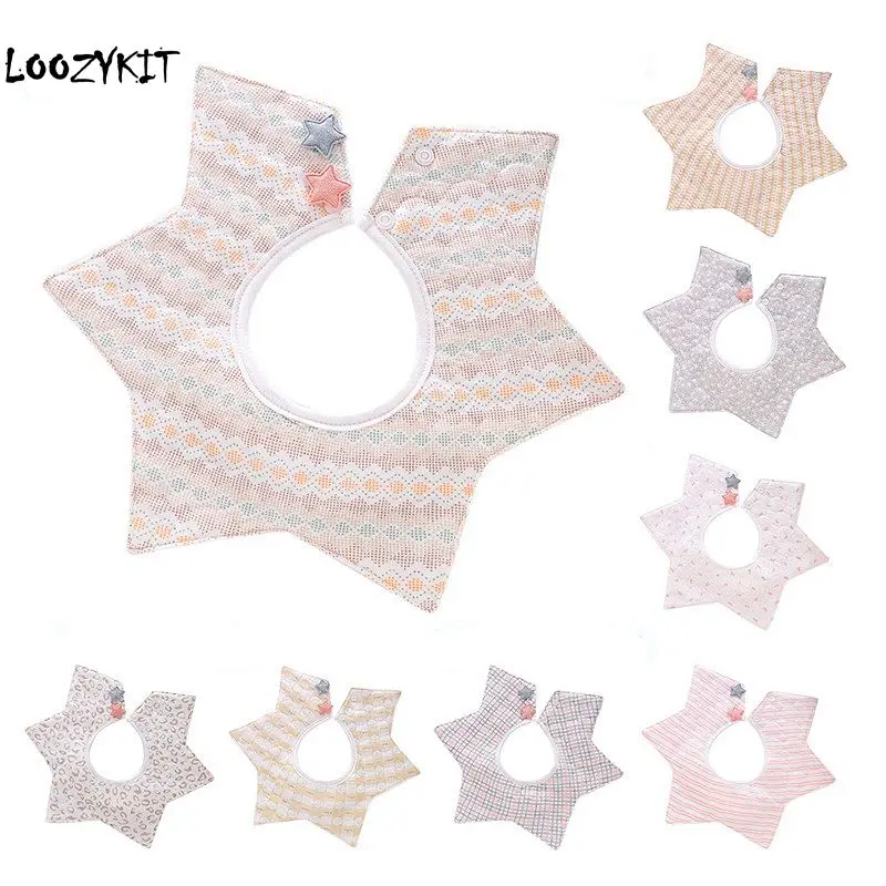 Loozykit Lovely Flower Style Baby Bibs Cotton Rotating Double Snap Fashion Dot Striped Star Bibs Girls Boys Infant Burp Clothes
Loozykit Lovely Flower Style Baby Bibs Cotton Rotating Double Snap Fashion Dot Striped Star Bibs Girls Boys Infant Burp Clothes