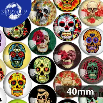 40mm round glass cabochon Skull pictures mixed pattern fit cameo base setting for flat back jewelry 5pcs/lot TP-080-R
40mm round glass cabochon Skull pictures mixed pattern fit cameo base setting for flat back jewelry 5pcs/lot TP-080-R
