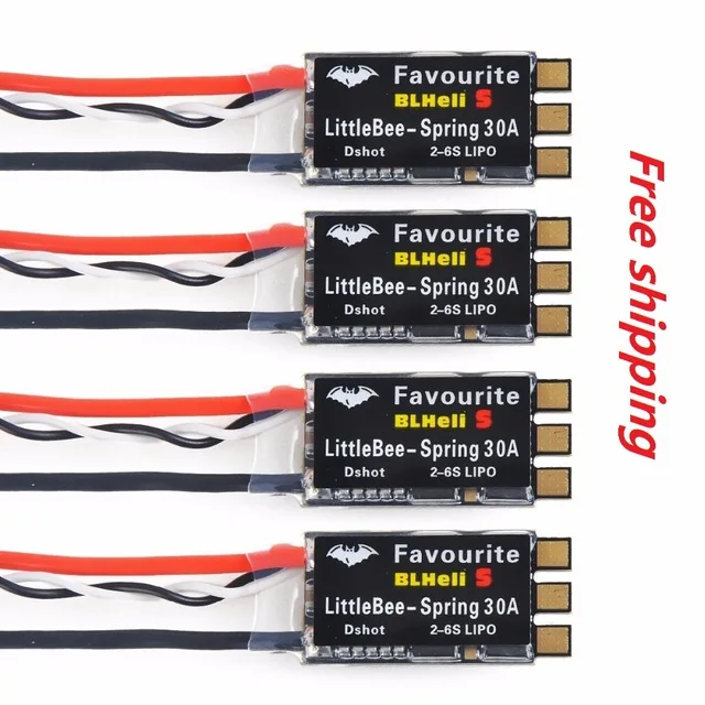 FVT LittleBee Little Bee BLHeli_S SPRING 2-6S 30A ESC DSHOT ESC Speed Controller for QAV-X Loki FPV Raing Drone Quadcopter
FVT LittleBee Little Bee BLHeli_S SPRING 2-6S 30A ESC DSHOT ESC Speed Controller for QAV-X Loki FPV Raing Drone Quadcopter