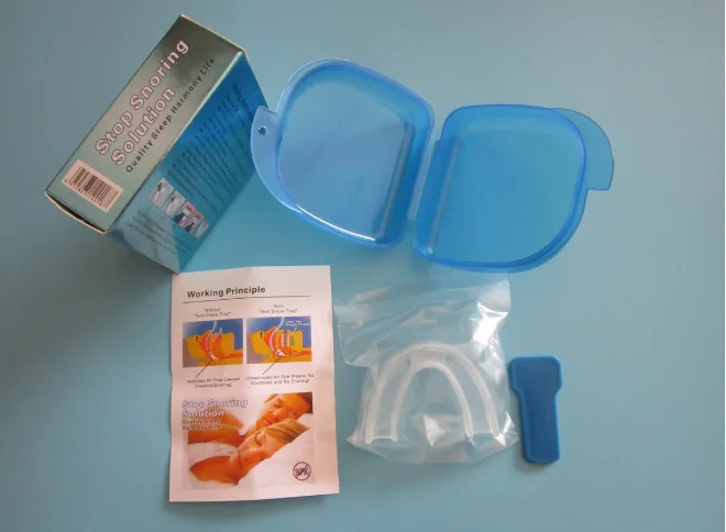 Image Stop snoring solution Anti Snore Soft Silicone Mouthpiece good high quanlity Night Sleeping Apnea Guard Bruxism Tray help reduce