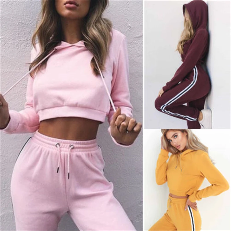 Women Fitness Sport Suits Autumn Shirt Set 2 Piece Female Long Sleeve Pants Outdoor Hooded Sportswear Women Running Clothes
Women Fitness Sport Suits Autumn Shirt Set 2 Piece Female Long Sleeve Pants Outdoor Hooded Sportswear Women Running Clothes