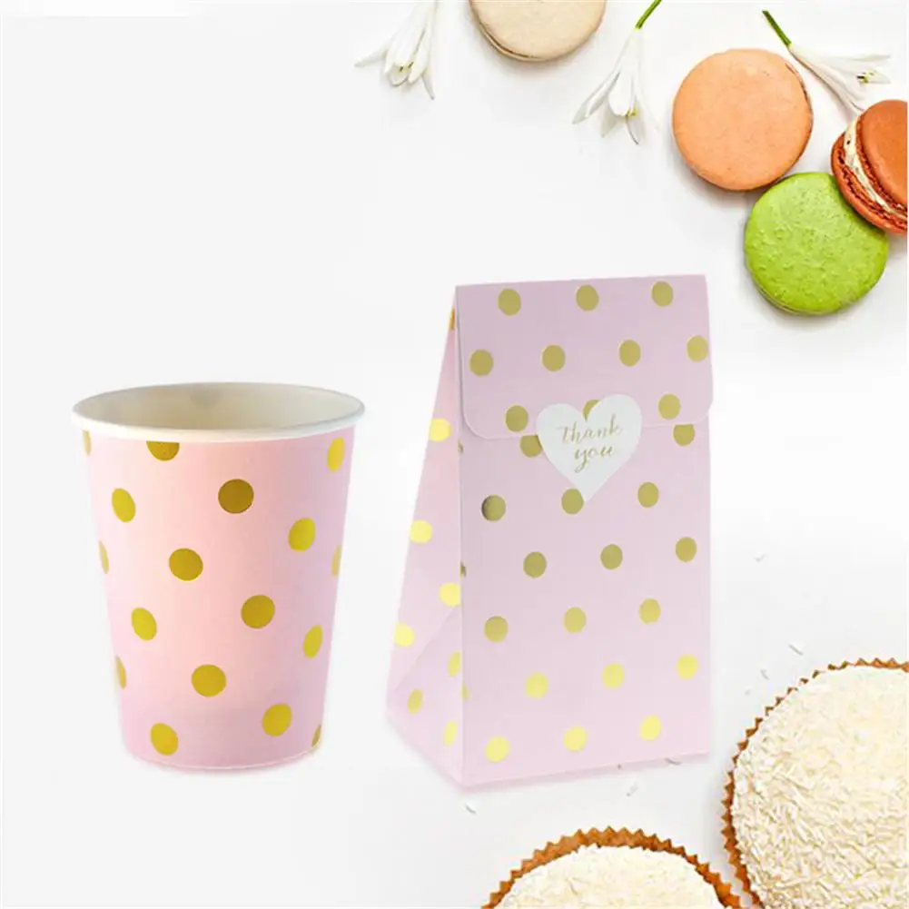 6pcs/Lot Pink Gold Blocking Dot Happy Birthady Disposable Tableware Plates Cups Boxes For Party Dinner Wedding New Year Festival
6pcs/Lot Pink Gold Blocking Dot Happy Birthady Disposable Tableware Plates Cups Boxes For Party Dinner Wedding New Year Festival