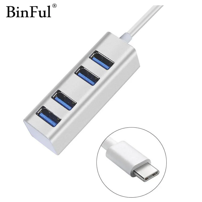 BinFul Aluminum USB 3.0 HUB USB-C Type C Interface for MacBook pro laptops accessories adapter with Micro Power Usb port
BinFul Aluminum USB 3.0 HUB USB-C Type C Interface for MacBook pro laptops accessories adapter with Micro Power Usb port