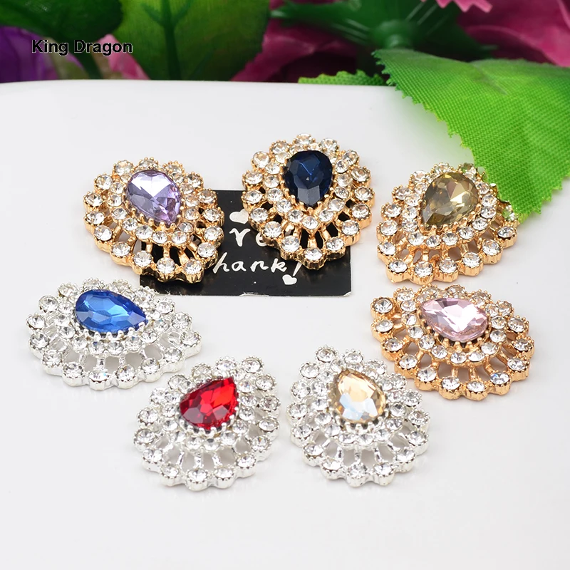 New Arrival Water Drop Rhinestone Button Wedding Crafts DIY Sewing Accessories Shank Back Silver Or Gold 10PCS/Lot KD576-1
New Arrival Water Drop Rhinestone Button Wedding Crafts DIY Sewing Accessories Shank Back Silver Or Gold 10PCS/Lot KD576-1