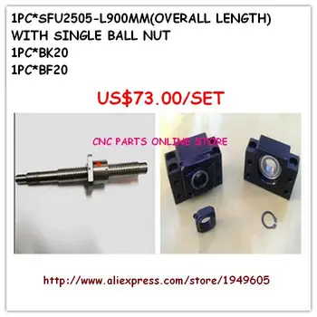 Linear Rolled BallScrews SFU2505-L900mm C7 + single ballnut + BKBF20
