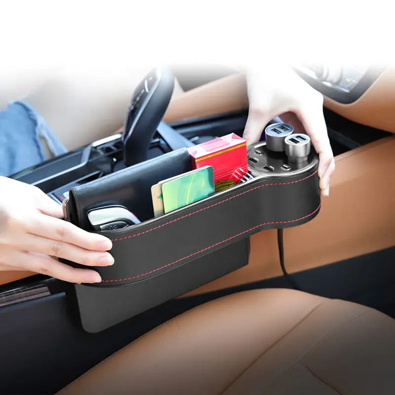 AOZBZ Multi-use Car Seat Gap Storage Box PU Leather Case Pocket Car Seat Side Slit Voltage Display 2 Cigarette lighter
AOZBZ Multi-use Car Seat Gap Storage Box PU Leather Case Pocket Car Seat Side Slit Voltage Display 2 Cigarette lighter