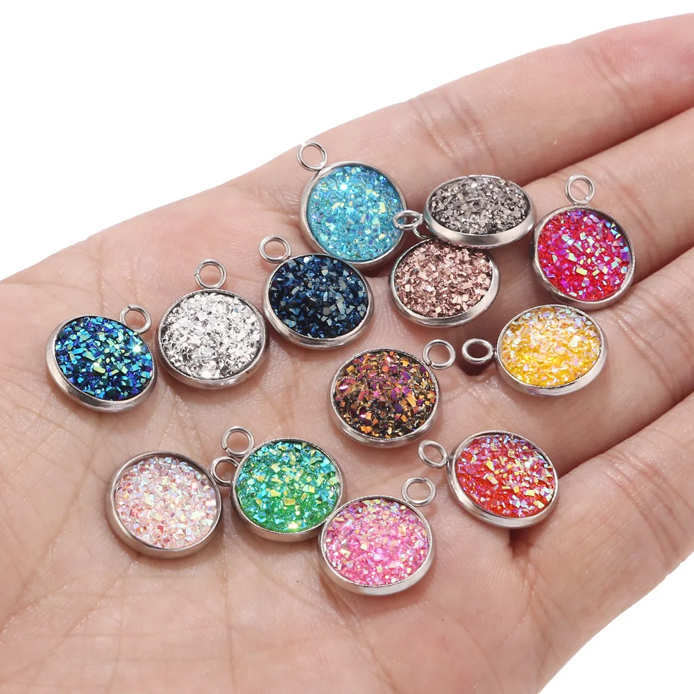 10pcs Druzy Charms 12mm Druzy Pendant Supplies Wholesale Bezel Charm Faux Druzy Stone Pendant Colourful Charm for DIY Jewelry
10pcs Druzy Charms 12mm Druzy Pendant Supplies Wholesale Bezel Charm Faux Druzy Stone Pendant Colourful Charm for DIY Jewelry