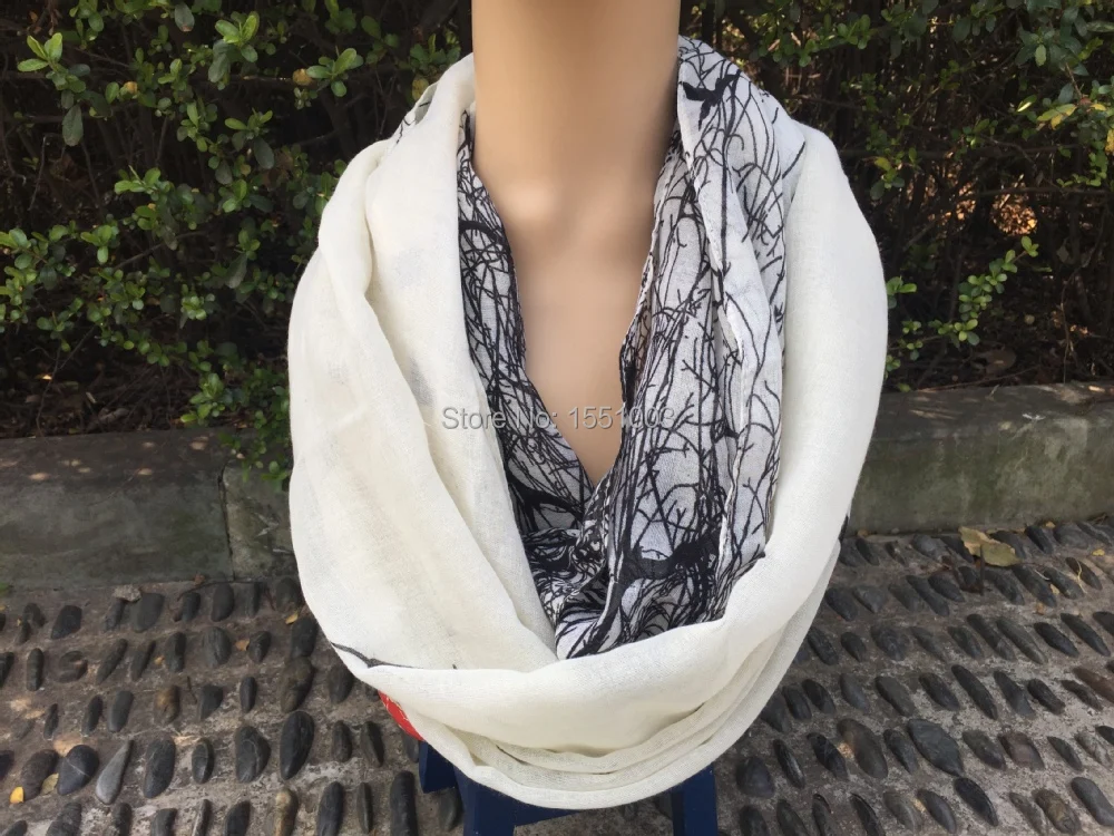 New Design Viscose Loop Scarf 80X90CM Ring Shawl Scarf Branches and Birds Pattern keep Warm and Fashion Scarf
New Design Viscose Loop Scarf 80X90CM Ring Shawl Scarf Branches and Birds Pattern keep Warm and Fashion Scarf