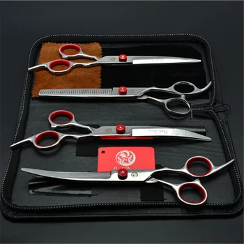 4Pcs Suit 6" Stainless Purple Dragon Professional Pets Hair Shears Cutting+Thinning+UP&Down Curved Shears Grooming-for-dog Z3001
4Pcs Suit 6" Stainless Purple Dragon Professional Pets Hair Shears Cutting+Thinning+UP&Down Curved Shears Grooming-for-dog Z3001