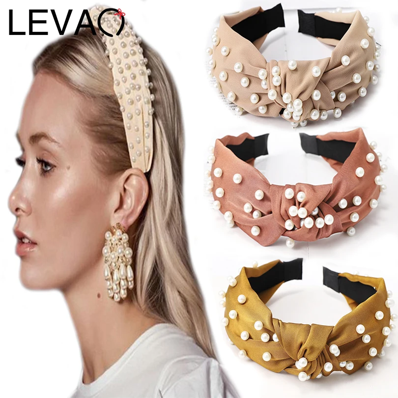 LEVAO Korean Fashion Women Pearl Vintage Wide Size Solid Knotted Bezel Turban Headband Hairbands Girls Hair Accessories Headwear
LEVAO Korean Fashion Women Pearl Vintage Wide Size Solid Knotted Bezel Turban Headband Hairbands Girls Hair Accessories Headwear