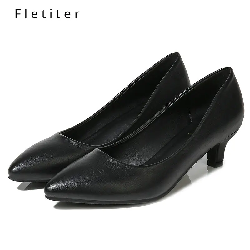 Fletiter 2019 Women Shoes Summer low Heels 4CM Pumps Kitten Heels Shoes Black Office Lady Classic Working Shoes Plus Size 33-43
Fletiter 2019 Women Shoes Summer low Heels 4CM Pumps Kitten Heels Shoes Black Office Lady Classic Working Shoes Plus Size 33-43