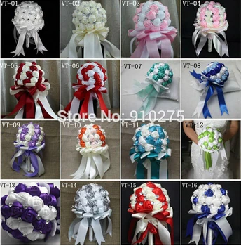 Mix Styles Handmade Satin Roses Decorative Wedding Flowers Bridal Bouquets Holding Flowers Crystal Accents Wedding Bouquets
Mix Styles Handmade Satin Roses Decorative Wedding Flowers Bridal Bouquets Holding Flowers Crystal Accents Wedding Bouquets