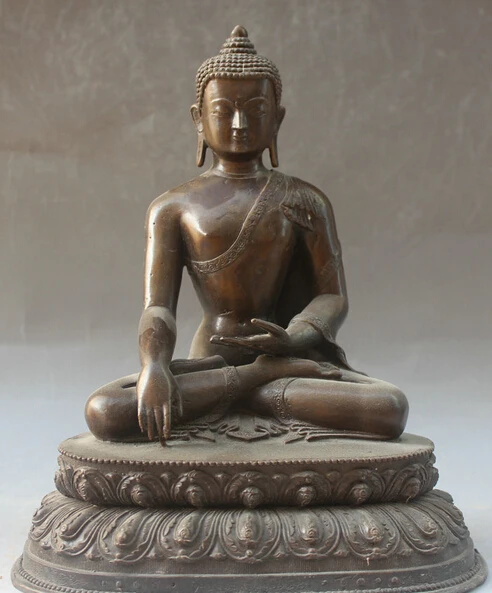 10" Tibet Tibetan Buddhism Bronze Shakyamuni Amitabha Buddha Statue Sculpture 5 R0710
10" Tibet Tibetan Buddhism Bronze Shakyamuni Amitabha Buddha Statue Sculpture 5 R0710