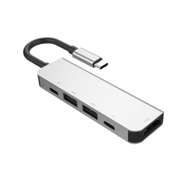 USB C Hub Portable Type-C Hub Adapter Dongle 5-in-1 Dual USB-C Hub with USB-C to HDMI PD Charging Port USB 3.0 Ports
USB C Hub Portable Type-C Hub Adapter Dongle 5-in-1 Dual USB-C Hub with USB-C to HDMI PD Charging Port USB 3.0 Ports