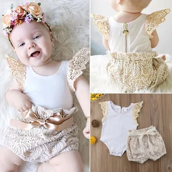 Infant Baby Girls Clothing Sets Lace Sleeveless Zipped Tops+Floral Bow Shorts 2pcs Vogue Bebe Girls Kids Clothes Suit
Infant Baby Girls Clothing Sets Lace Sleeveless Zipped Tops+Floral Bow Shorts 2pcs Vogue Bebe Girls Kids Clothes Suit