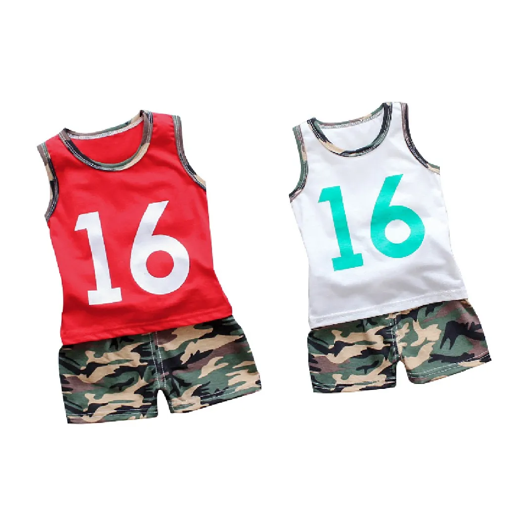 Toddler Boy Clothes Camouflage T-shirt Vest Tops Shorts Pants Army Kids Tracksuit Sports Suits For Boys Clothing 1 2 3 4 5 Years
Toddler Boy Clothes Camouflage T-shirt Vest Tops Shorts Pants Army Kids Tracksuit Sports Suits For Boys Clothing 1 2 3 4 5 Years