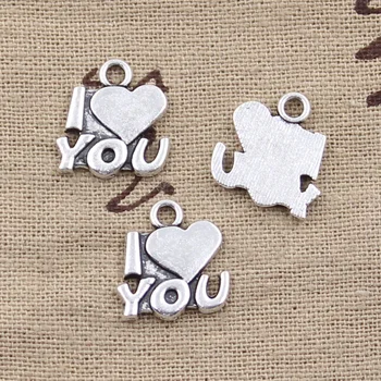 25pcs Charms Heart I Love You 15x14mm Antique Silver Color Pendants DIY Necklace Crafts Making Findings Handmade Tibetan Jewelry
25pcs Charms Heart I Love You 15x14mm Antique Silver Color Pendants DIY Necklace Crafts Making Findings Handmade Tibetan Jewelry