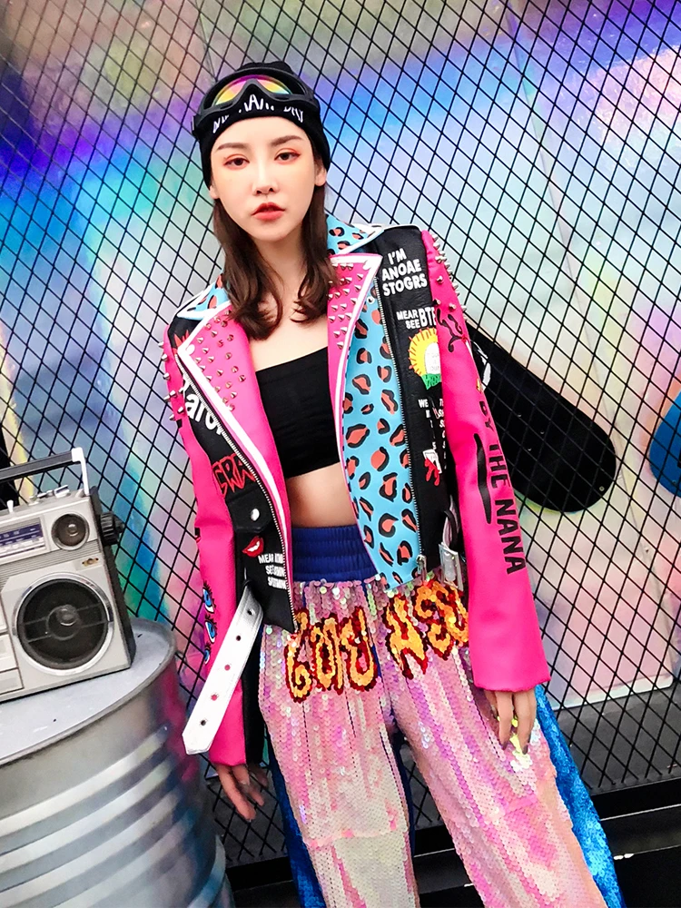 High Quality Women Leather Jacket Street Punk Style Short Print Biker Jackets Mujer Chaqueta Motorcycle PU Leather Coat Slim
High Quality Women Leather Jacket Street Punk Style Short Print Biker Jackets Mujer Chaqueta Motorcycle PU Leather Coat Slim