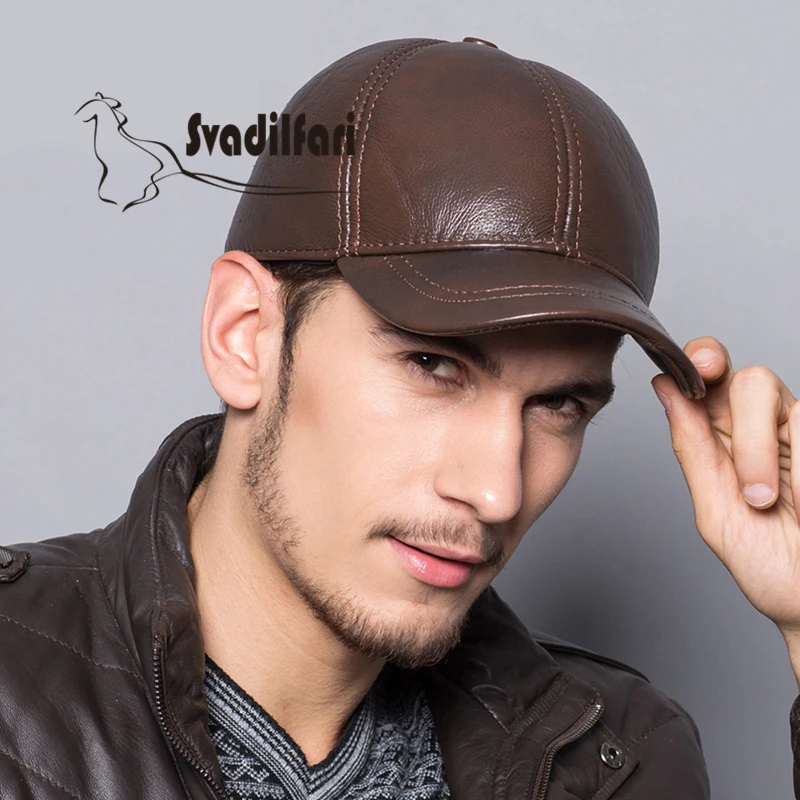 Svadilfari New 2018 High Quality Genuine Leather Baseball hat With Ear Outdoor Fashion Casual Adjustable Cap In Autumn Winter
Svadilfari New 2018 High Quality Genuine Leather Baseball hat With Ear Outdoor Fashion Casual Adjustable Cap In Autumn Winter