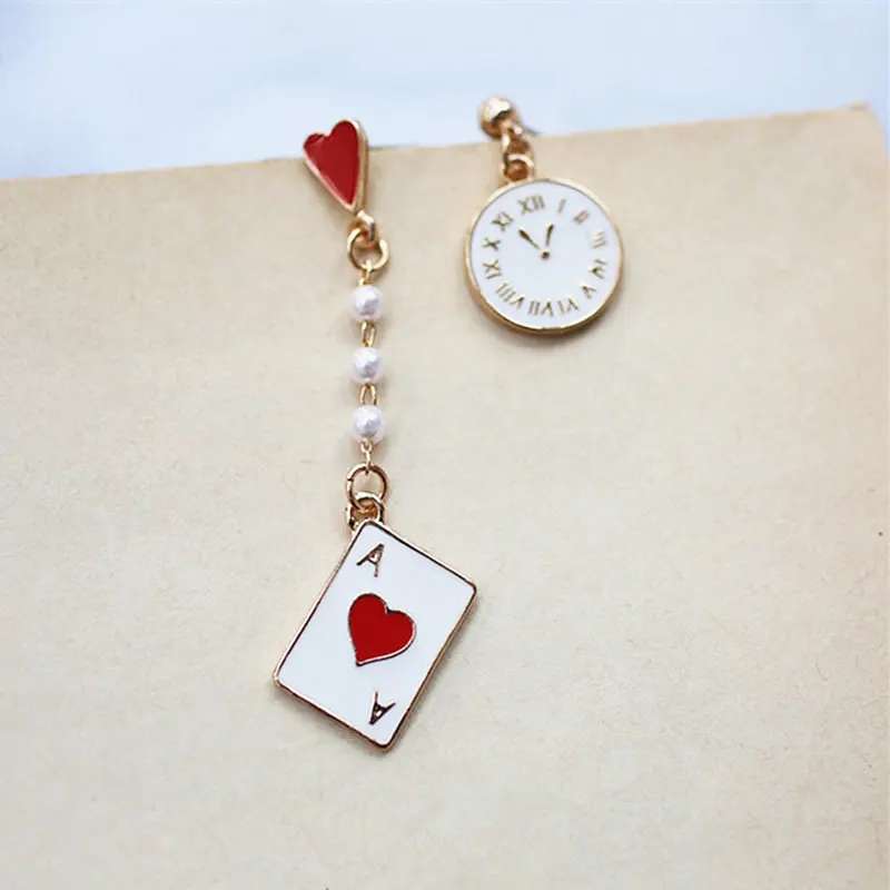 Cute Rock Dangle Earrings for Women Girls Poker Clock Asymmetrical Statement Earring Long Created Pearl Brincos Jewelry
Cute Rock Dangle Earrings for Women Girls Poker Clock Asymmetrical Statement Earring Long Created Pearl Brincos Jewelry
