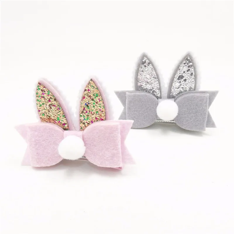 1pc Glitter Bunny Ear Hair Clip with Felt Bow and White Pom Pom Pink and Grey Easter Party Barrette Cute Feltie Girls Hair Grips
1pc Glitter Bunny Ear Hair Clip with Felt Bow and White Pom Pom Pink and Grey Easter Party Barrette Cute Feltie Girls Hair Grips