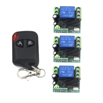 12V 1CH 3 Receiver & 1 Transmitter Wireless remote control switch Working way is adjustable 200M for garage door /lamp 4195
12V 1CH 3 Receiver & 1 Transmitter Wireless remote control switch Working way is adjustable 200M for garage door /lamp 4195