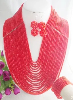 2019-6-11# free shipping !!! Fashion 20Layers Red Crystal Beads Jewelry Set For African Wedding
2019-6-11# free shipping !!! Fashion 20Layers Red Crystal Beads Jewelry Set For African Wedding