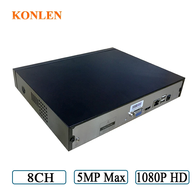 KONLEN 8CH NVR IP Network Video Recorder CCTV Onvif H.265 H.264 HDMI VGA USB RJ45 1080P 720P 5MP Max for IP security Cameras
KONLEN 8CH NVR IP Network Video Recorder CCTV Onvif H.265 H.264 HDMI VGA USB RJ45 1080P 720P 5MP Max for IP security Cameras
