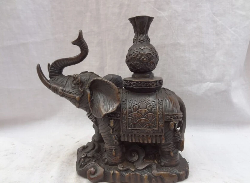 song voge gem S3972 8" Chinese Bronze Wealth YuanBao Auspicious Elephant Zun Statue Flower Pot Vase
song voge gem S3972 8" Chinese Bronze Wealth YuanBao Auspicious Elephant Zun Statue Flower Pot Vase