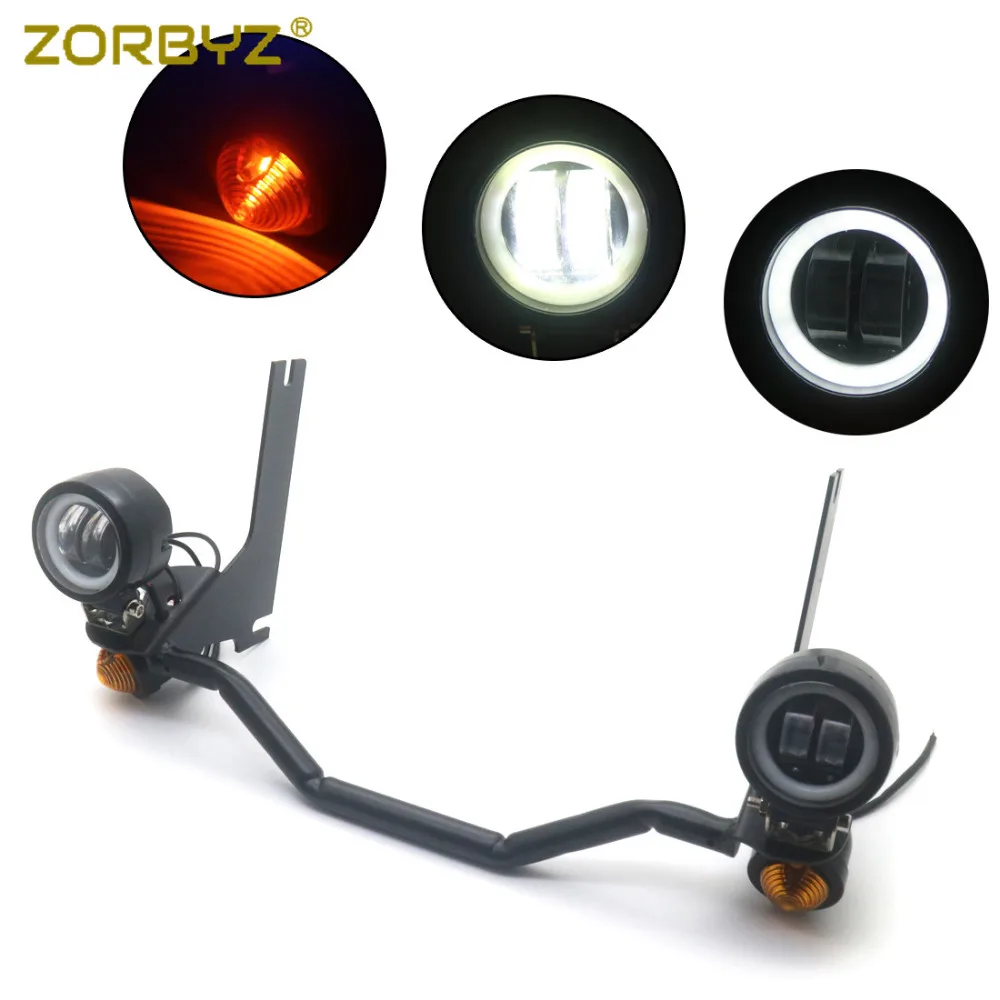 ZORBYZ Black Front Spotlight Fog Passing Light Angel Eye Lamp Mount Turn Signal Bar For Harley Touring Road King 1994-2012
ZORBYZ Black Front Spotlight Fog Passing Light Angel Eye Lamp Mount Turn Signal Bar For Harley Touring Road King 1994-2012