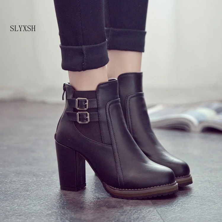 SLYXSH 2018 New Women Boot Autumn Winter Short Boots Women High Heel Shoes Boots Women Ankle Boots Black Women Shoes
SLYXSH 2018 New Women Boot Autumn Winter Short Boots Women High Heel Shoes Boots Women Ankle Boots Black Women Shoes