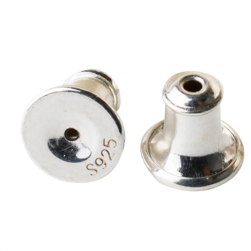 Solid 925 Sterling Silver Earnut Silicon Friction Earring Back Stoppers Bullet Insert to Pearl Beads ,1pair
Solid 925 Sterling Silver Earnut Silicon Friction Earring Back Stoppers Bullet Insert to Pearl Beads ,1pair