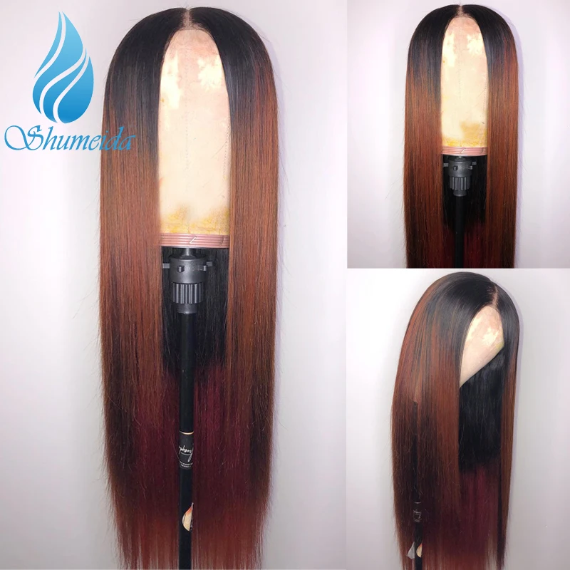 SHD Lace Front Human Hair Wig Ombre Color Straight Brazilian Remy Hair Bleached Knots Pre Plucked Hairline With Baby Hair
SHD Lace Front Human Hair Wig Ombre Color Straight Brazilian Remy Hair Bleached Knots Pre Plucked Hairline With Baby Hair