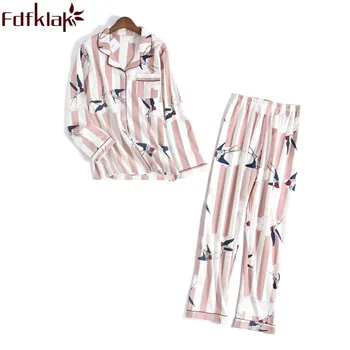 Fdfklak Pyjamas Women Pajama Set 2018 New Spring Autumn Cotton Long Sleeve Pijama Woman 2 Piece Sleepwear Home Clothes Q1230
Fdfklak Pyjamas Women Pajama Set 2018 New Spring Autumn Cotton Long Sleeve Pijama Woman 2 Piece Sleepwear Home Clothes Q1230