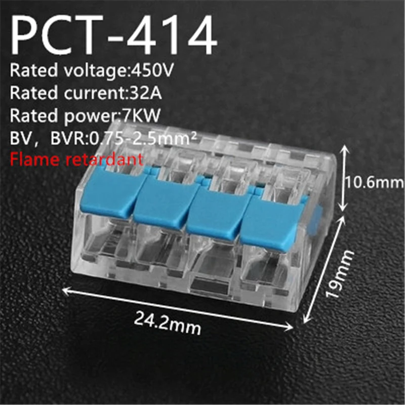(30-50-100Pcs/Lot) WAGO 221 PCT-415 Mini Fast Wire Connectors Universal Wiring Cable Connector Push-In Terminal Block
(30-50-100Pcs/Lot) WAGO 221 PCT-415 Mini Fast Wire Connectors Universal Wiring Cable Connector Push-In Terminal Block