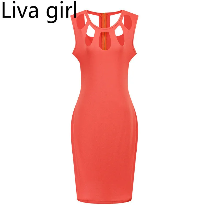 Liva girl Women Lady Knee Length Sleeveless Bodycon Slim Office Work Party Cocktail Pencil Dress Hollow Orange Bandage Dress
Liva girl Women Lady Knee Length Sleeveless Bodycon Slim Office Work Party Cocktail Pencil Dress Hollow Orange Bandage Dress
