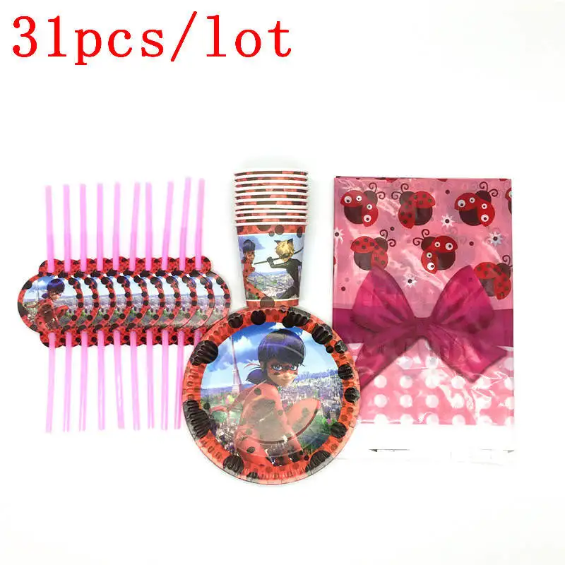 Ladybug Girls Kids Birthday Party Set 31pcs Baby Shower Disposable Party Lady Bug Tableware Sets Cups Plates Tablecloth Decor
Ladybug Girls Kids Birthday Party Set 31pcs Baby Shower Disposable Party Lady Bug Tableware Sets Cups Plates Tablecloth Decor