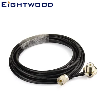 

Eightwood Ham Radio Antenna Adapter RF Cable Assembly UHF Male PL-259 to UHF Female SO-239 Pigtail RG58 Extension Cable 610cm