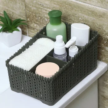 Rattan Cosmetic Storage Box Plastic Makeup Organizer Home Office Desk Storage Brush Holder Case Sundries Basket Object Container
Rattan Cosmetic Storage Box Plastic Makeup Organizer Home Office Desk Storage Brush Holder Case Sundries Basket Object Container