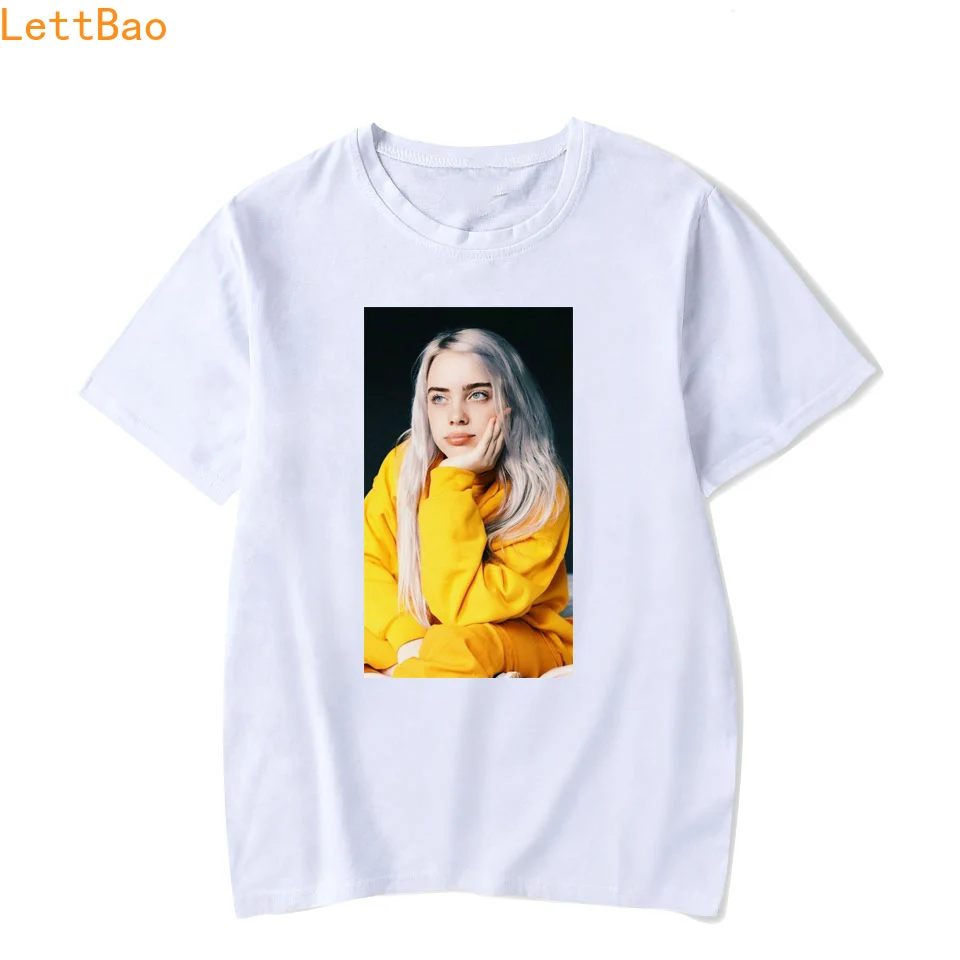 Newest Billie Eilish T-shirt Men/women 90s Vintage Hip Hop Streetwear rock T-shirt Funny Print vogue T shirt Top Tee shirt homme
Newest Billie Eilish T-shirt Men/women 90s Vintage Hip Hop Streetwear rock T-shirt Funny Print vogue T shirt Top Tee shirt homme