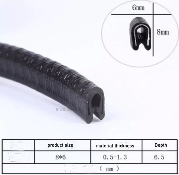 6x8mm U shape sealing strip rubber bordure u type gib Mechanical glass curtain wall car banding Anti-collision fillet
6x8mm U shape sealing strip rubber bordure u type gib Mechanical glass curtain wall car banding Anti-collision fillet