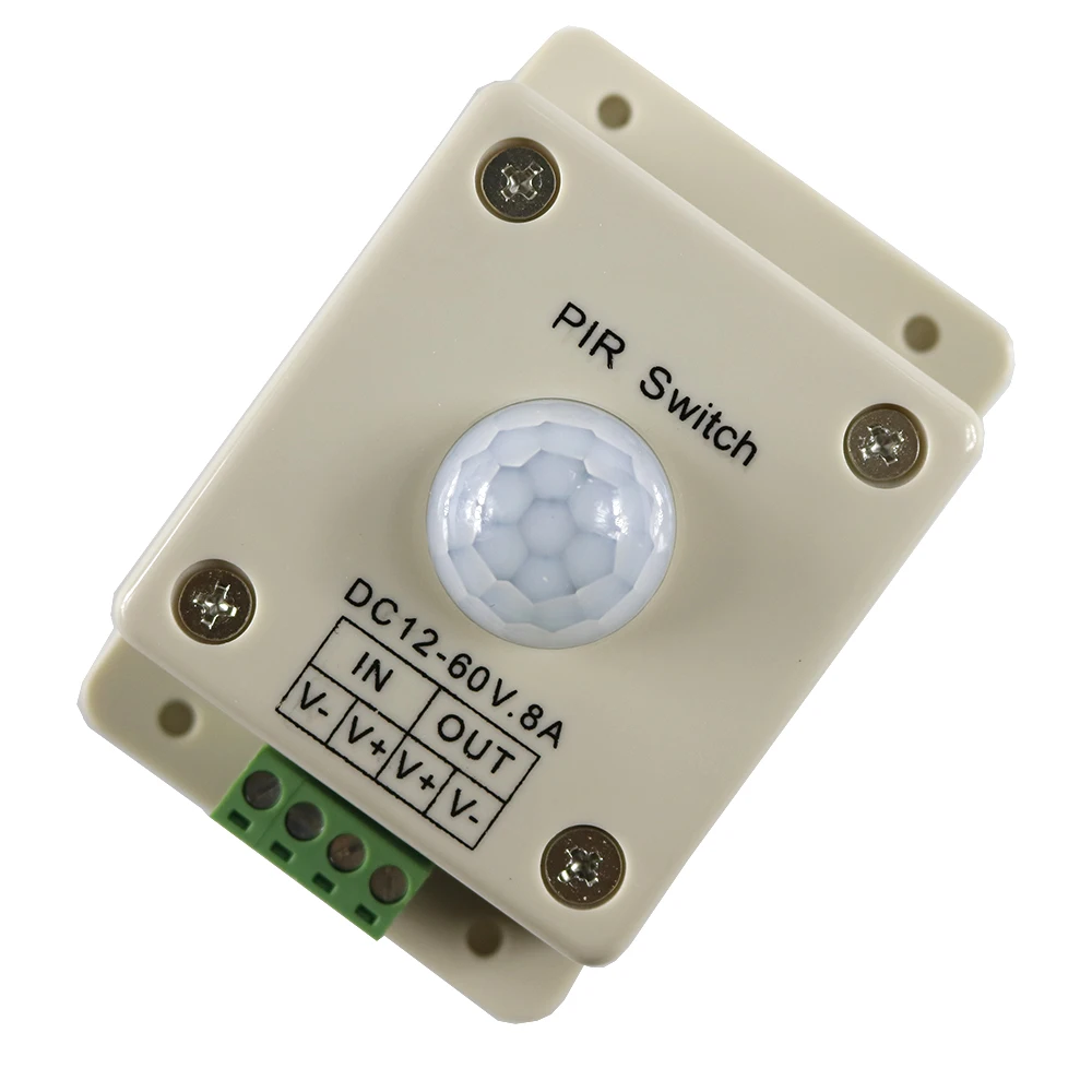 12V PIR Switch 8A LED Light Infrared PIR Motion Sensor Switch for led lamp strip lighting automatic controller tape DC12-60V
12V PIR Switch 8A LED Light Infrared PIR Motion Sensor Switch for led lamp strip lighting automatic controller tape DC12-60V