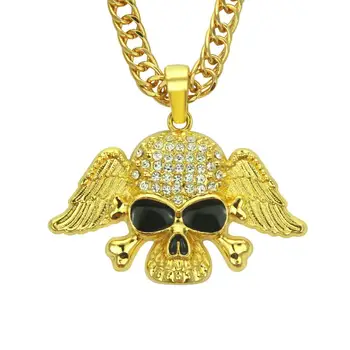 Gothic Punk Vintage Skull Necklace pendants cubic zirconia Men hip hop chain necklace cuban link chain jewelry#FS40
Gothic Punk Vintage Skull Necklace pendants cubic zirconia Men hip hop chain necklace cuban link chain jewelry#FS40