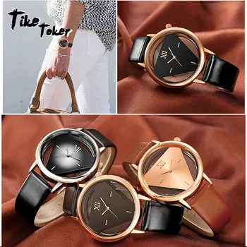 TIke Toker,HollowTrangle Quartz Watch Women Luxury Brand Gold Ladies Casual Dress Leather Strap Clock Female Girls Trending
TIke Toker,HollowTrangle Quartz Watch Women Luxury Brand Gold Ladies Casual Dress Leather Strap Clock Female Girls Trending