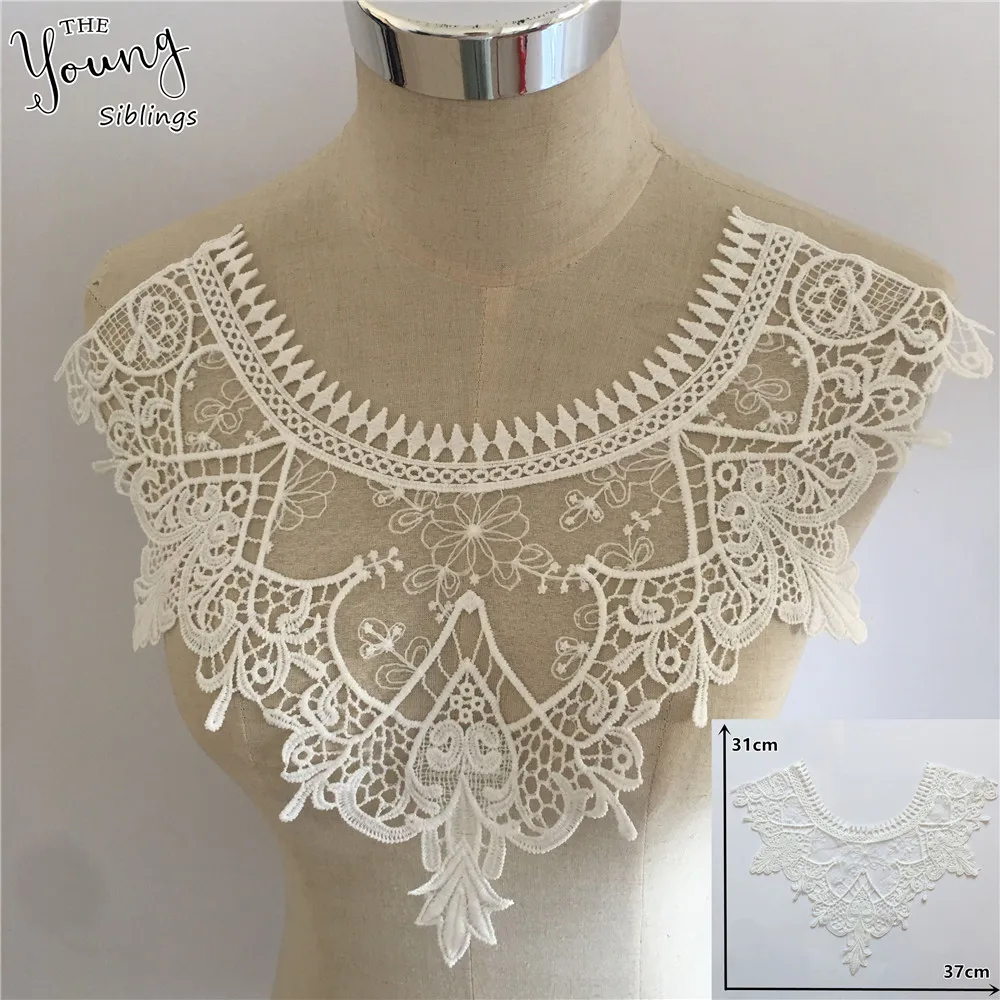 Embroidery Hollow out White Lace collar Applique DIY Tulle Sewing Neckline Fabric Women Clothing Accessory Craft supplies YL1712
Embroidery Hollow out White Lace collar Applique DIY Tulle Sewing Neckline Fabric Women Clothing Accessory Craft supplies YL1712