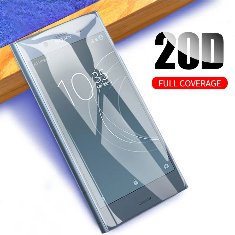 20D полное покрытие искривленное стекло край HD экран протектор для Sony Xperia XZ1 XZ