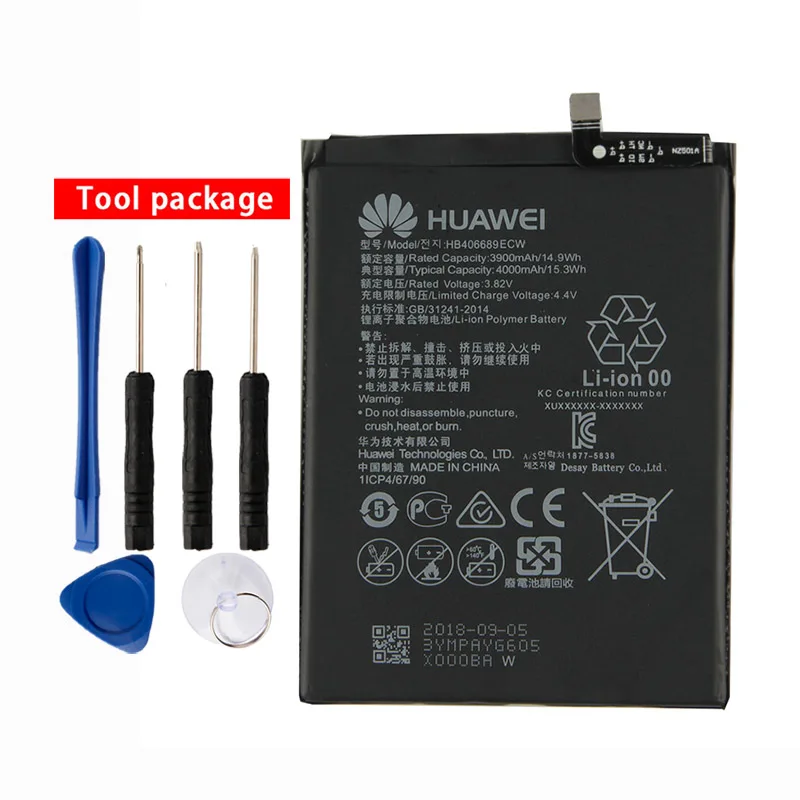 Original HB406689ECW 4000mAh Phone battery For Huawei TRT-L53 TRT-L21A TRT-AL00 TL10A Y7 Enjoy 7 Enjoy 7plus Y7 Prime
Original HB406689ECW 4000mAh Phone battery For Huawei TRT-L53 TRT-L21A TRT-AL00 TL10A Y7 Enjoy 7 Enjoy 7plus Y7 Prime