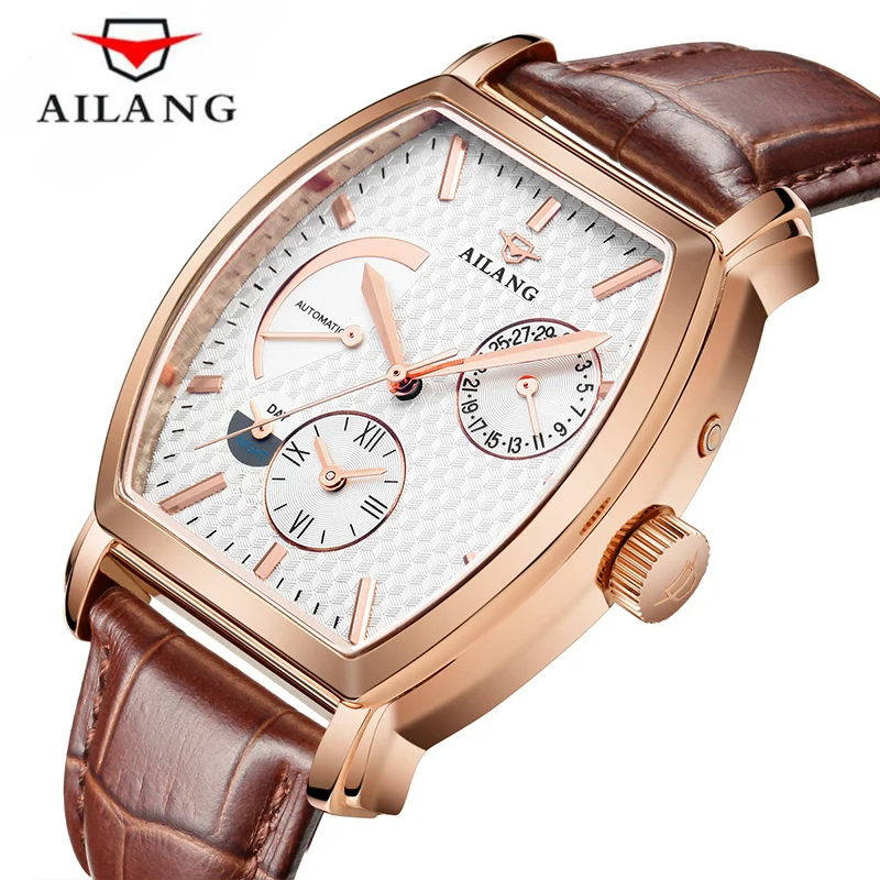 Mechanical kinetic energy display Automatic Watches For Men Fashion Watch Two time Vintage rectangle Clock Waterproof 30M 2019
Mechanical kinetic energy display Automatic Watches For Men Fashion Watch Two time Vintage rectangle Clock Waterproof 30M 2019