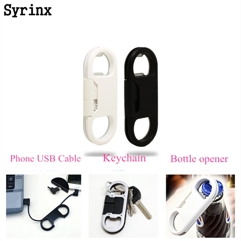 SYRINX Micro USB Cable Keychain Charging Sync Cord Cables Beer Bottle Opener For Samsung For iPhone Xiaomi Android Phone Charger
SYRINX Micro USB Cable Keychain Charging Sync Cord Cables Beer Bottle Opener For Samsung For iPhone Xiaomi Android Phone Charger